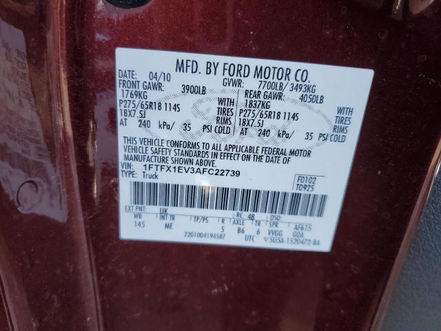 Photo 11 VIN: 1FTFX1EV3AFC22739 - FORD F150 SUPER 