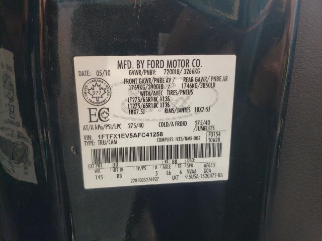 Photo 9 VIN: 1FTFX1EV5AFC41258 - FORD F150 SUPER 