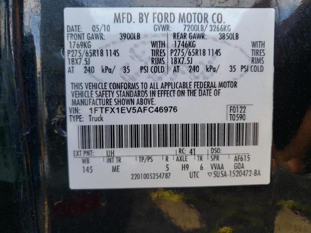 Photo 12 VIN: 1FTFX1EV5AFC46976 - FORD F-150 