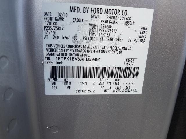 Photo 9 VIN: 1FTFX1EV6AFB59491 - FORD F150 SUPER 