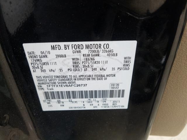 Photo 9 VIN: 1FTFX1EV8AFC26737 - FORD F150 SUPER 