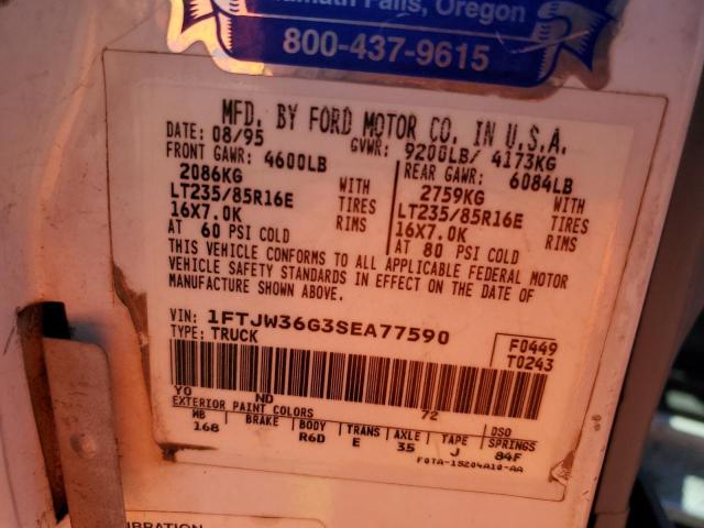 Photo 11 VIN: 1FTJW36G3SEA77590 - FORD F350 