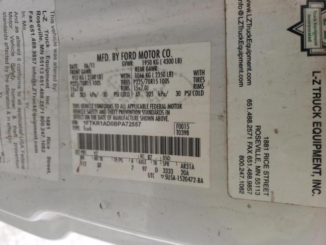 Photo 9 VIN: 1FTKR1AD0BPA72557 - FORD RANGER 