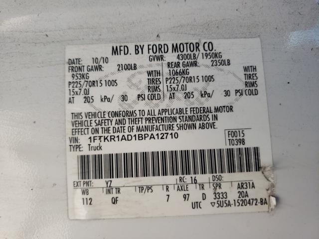 Photo 9 VIN: 1FTKR1AD1BPA12710 - FORD RANGER 