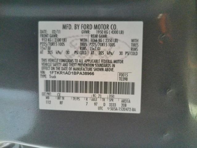 Photo 9 VIN: 1FTKR1AD1BPA38966 - FORD RANGER 