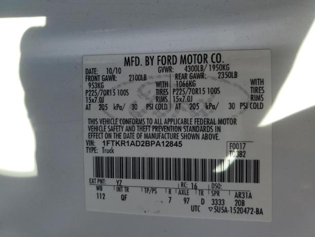 Photo 11 VIN: 1FTKR1AD2BPA12845 - FORD RANGER 