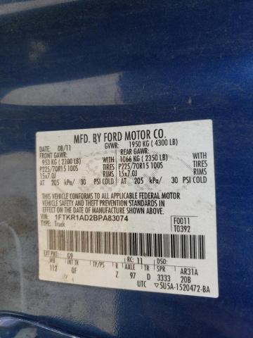 Photo 9 VIN: 1FTKR1AD2BPA83074 - FORD RANGER 