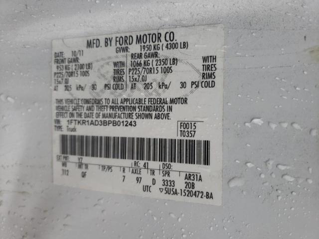 Photo 11 VIN: 1FTKR1AD3BPB01243 - FORD RANGER 