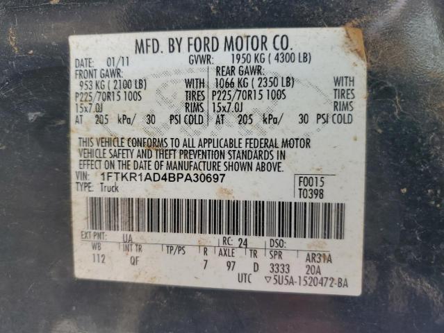 Photo 11 VIN: 1FTKR1AD4BPA30697 - FORD RANGER 