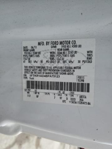 Photo 11 VIN: 1FTKR1AD4BPA75123 - FORD RANGER 