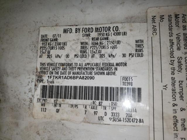 Photo 9 VIN: 1FTKR1AD6BPA82090 - FORD RANGER 