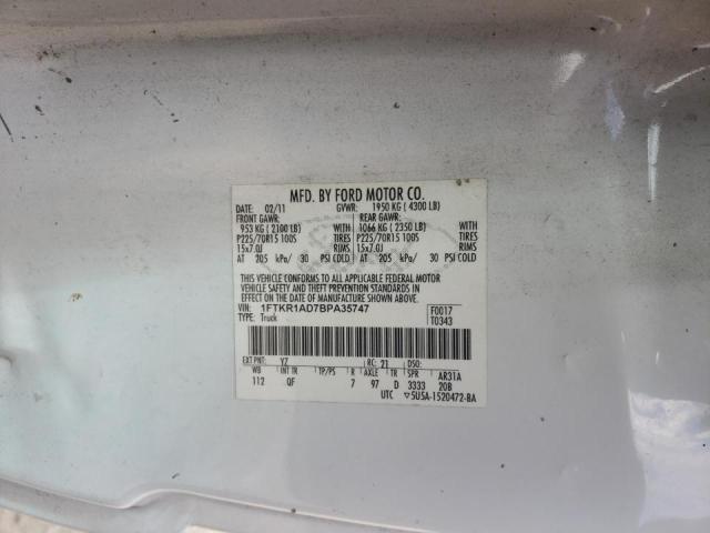 Photo 9 VIN: 1FTKR1AD7BPA35747 - FORD RANGER 