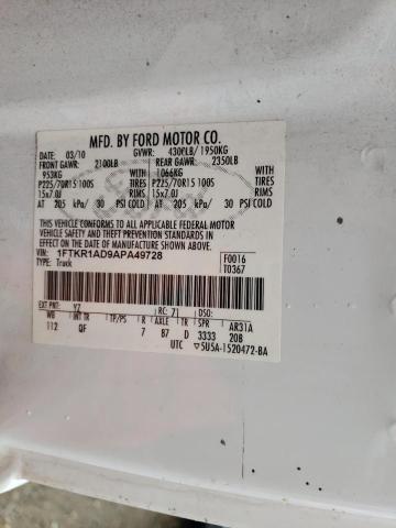 Photo 9 VIN: 1FTKR1AD9APA49728 - FORD RANGER 