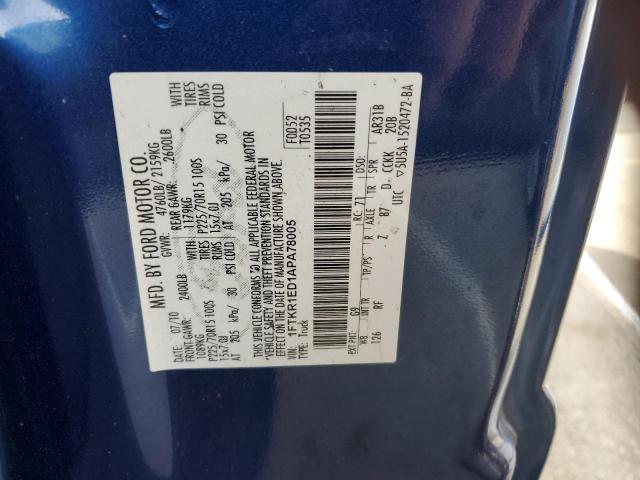 Photo 11 VIN: 1FTKR1ED1APA78005 - FORD RANGER SUP 