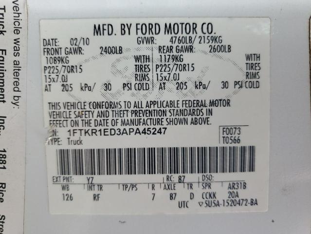 Photo 11 VIN: 1FTKR1ED3APA45247 - FORD RANGER 