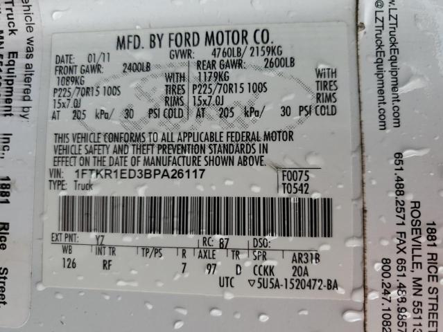 Photo 11 VIN: 1FTKR1ED3BPA26117 - FORD RANGER SUP 