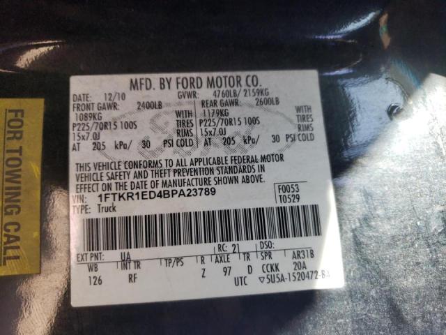 Photo 11 VIN: 1FTKR1ED4BPA23789 - FORD RANGER 