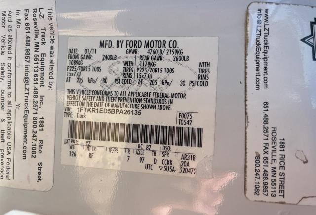 Photo 9 VIN: 1FTKR1ED5BPA26135 - FORD RANGER 