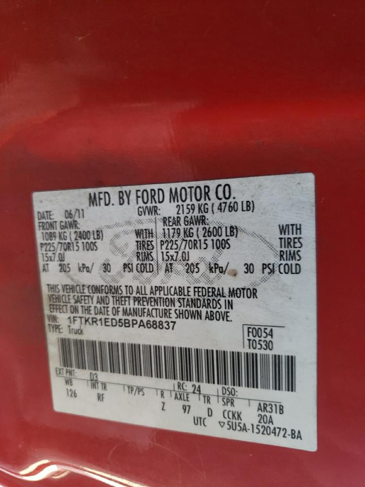 Photo 12 VIN: 1FTKR1ED5BPA68837 - FORD RANGER 