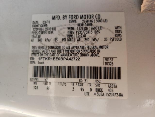 Photo 9 VIN: 1FTKR1EE0BPA42722 - FORD RANGER SUP 