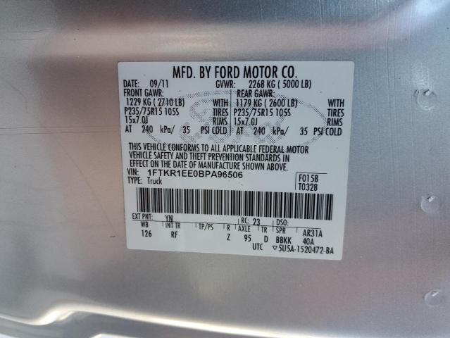 Photo 11 VIN: 1FTKR1EE0BPA96506 - FORD RANGER SUP 