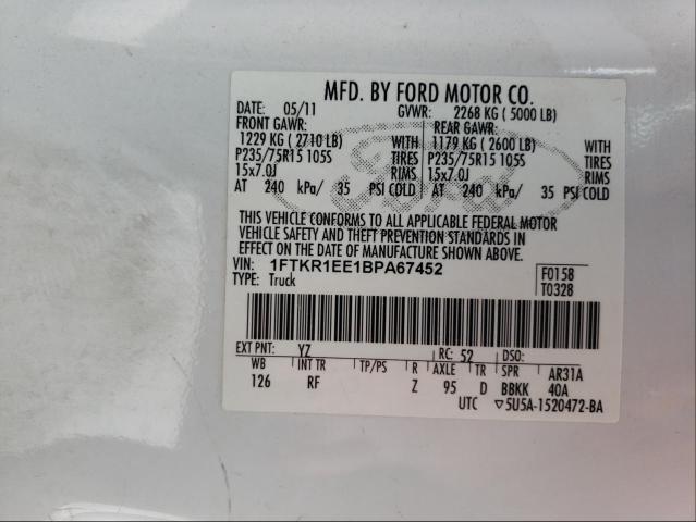 Photo 9 VIN: 1FTKR1EE1BPA67452 - FORD RANGER SUP 