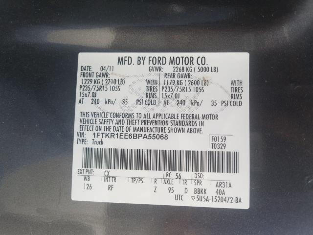 Photo 9 VIN: 1FTKR1EE6BPA55068 - FORD RANGER 