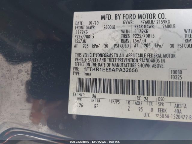 Photo 8 VIN: 1FTKR1EE9APA32656 - FORD RANGER 