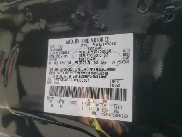 Photo 9 VIN: 1FTKR4EE5BPB03581 - FORD RANGER SUP 