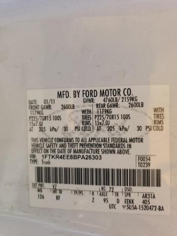 Photo 11 VIN: 1FTKR4EE8BPA26303 - FORD RANGER 