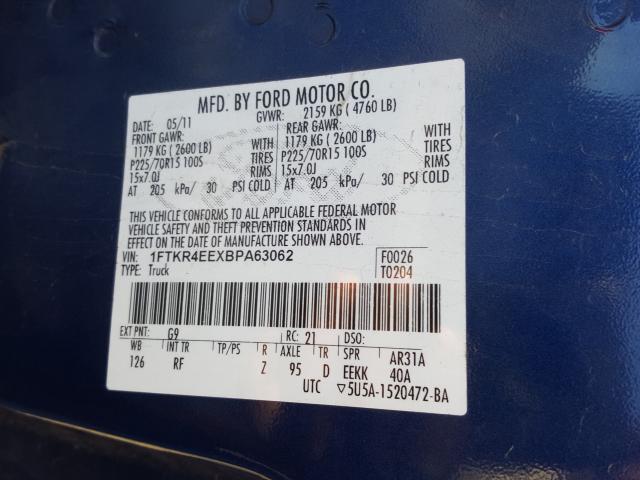 Photo 9 VIN: 1FTKR4EEXBPA63062 - FORD RANGER SUP 