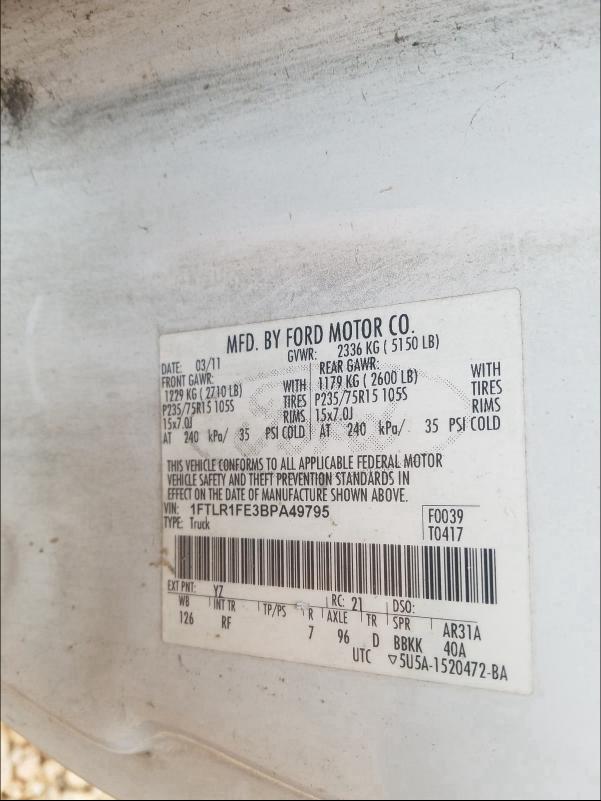 Photo 9 VIN: 1FTLR1FE3BPA49795 - FORD RANGER SUP 