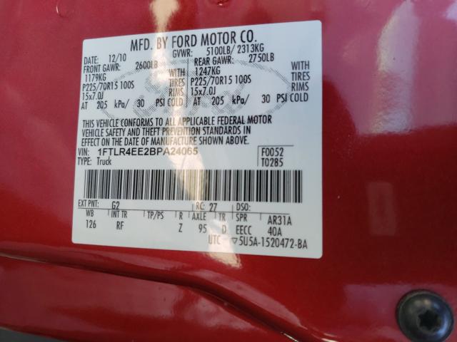 Photo 9 VIN: 1FTLR4EE2BPA24065 - FORD RANGER SUP 