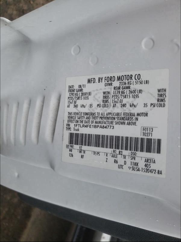 Photo 9 VIN: 1FTLR4FE1BPA84773 - FORD RANGER SUP 