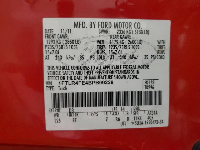 Photo 12 VIN: 1FTLR4FE4BPB09228 - FORD RANGER 