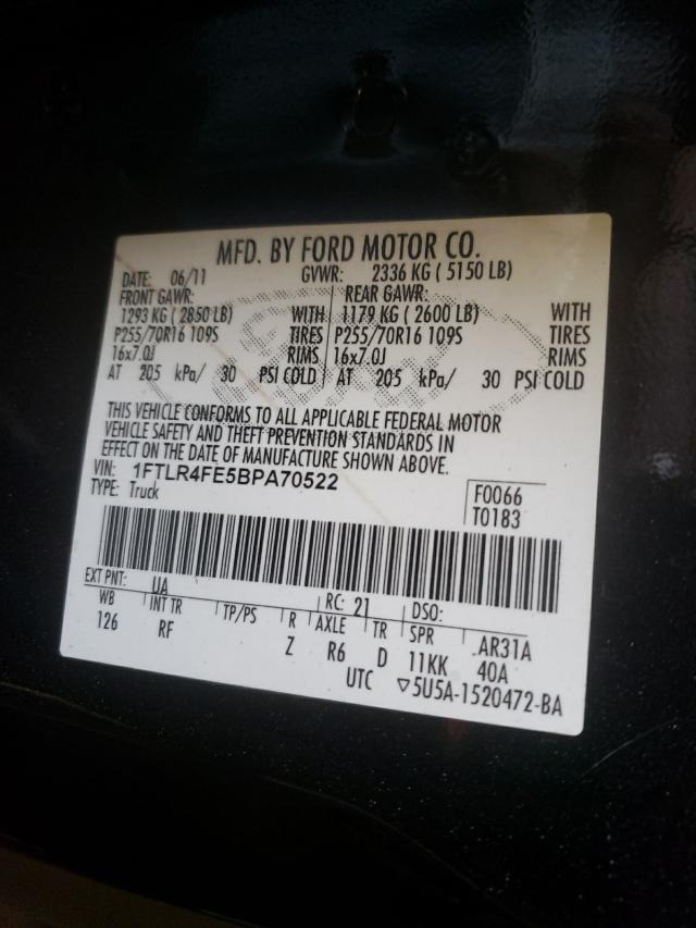 Photo 9 VIN: 1FTLR4FE5BPA70522 - FORD RANGER SUP 