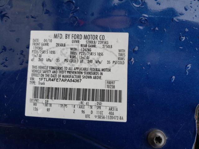 Photo 11 VIN: 1FTLR4FE7APA54367 - FORD RANGER SUP 