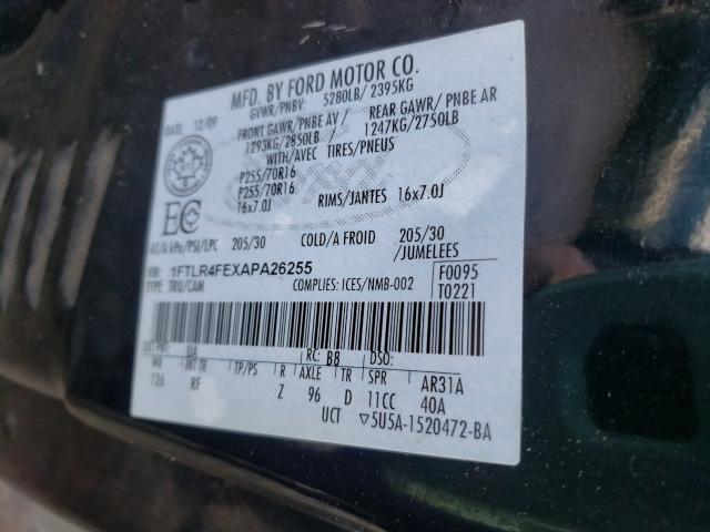 Photo 9 VIN: 1FTLR4FEXAPA26255 - FORD RANGER SUP 