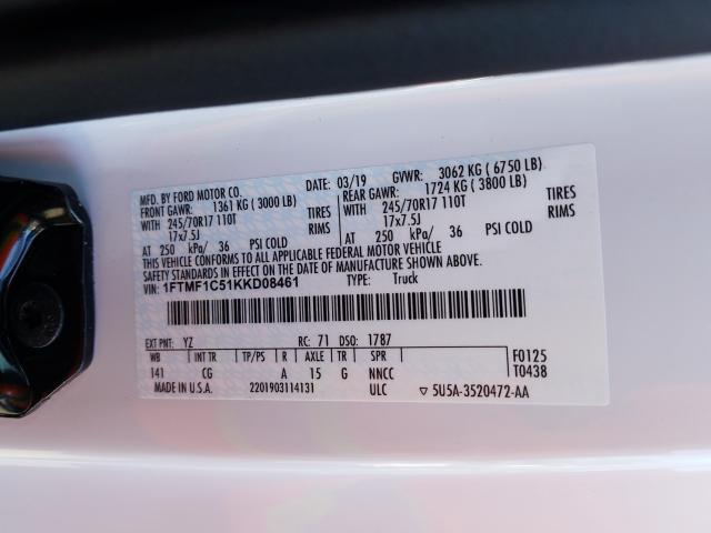 Photo 9 VIN: 1FTMF1C51KKD08461 - FORD F150 