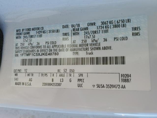 Photo 11 VIN: 1FTMF1C5XJKE40780 - FORD F150 
