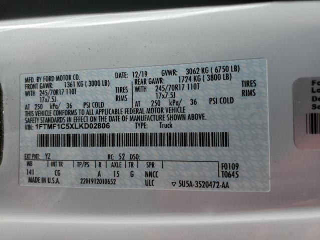 Photo 9 VIN: 1FTMF1C5XLKD02806 - FORD F150 