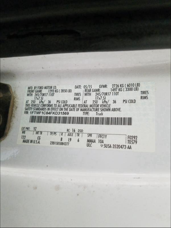 Photo 9 VIN: 1FTMF1C84FKD31569 - FORD F150 