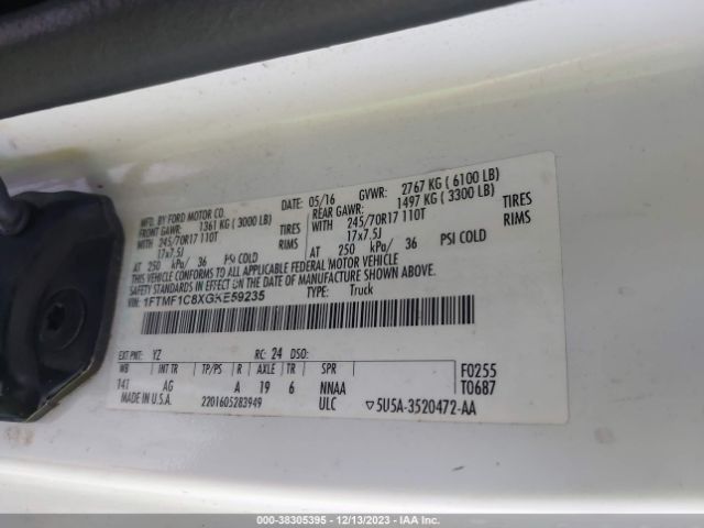 Photo 8 VIN: 1FTMF1C8XGKE59235 - FORD F150 