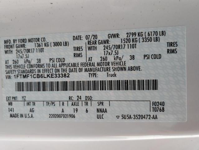 Photo 9 VIN: 1FTMF1CB6LKE33382 - FORD F150 