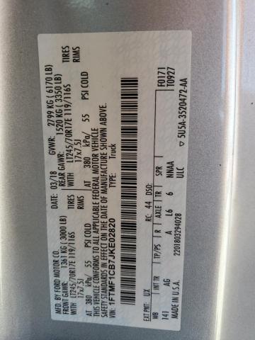 Photo 11 VIN: 1FTMF1CB7JKE02820 - FORD F150 