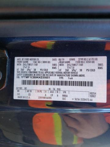 Photo 9 VIN: 1FTMF1CB9KKE55651 - FORD F150 