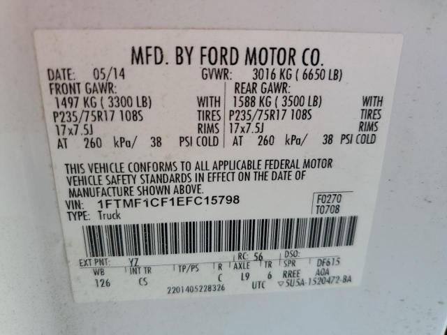 Photo 11 VIN: 1FTMF1CF1EFC15798 - FORD F150 