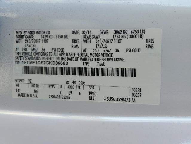 Photo 11 VIN: 1FTMF1CF2GKD86683 - FORD F-150 