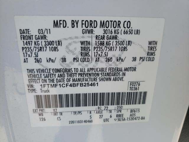 Photo 9 VIN: 1FTMF1CF4BFB25461 - FORD F150 