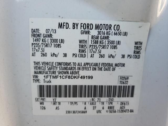 Photo 9 VIN: 1FTMF1CF8DKF49199 - FORD F150 